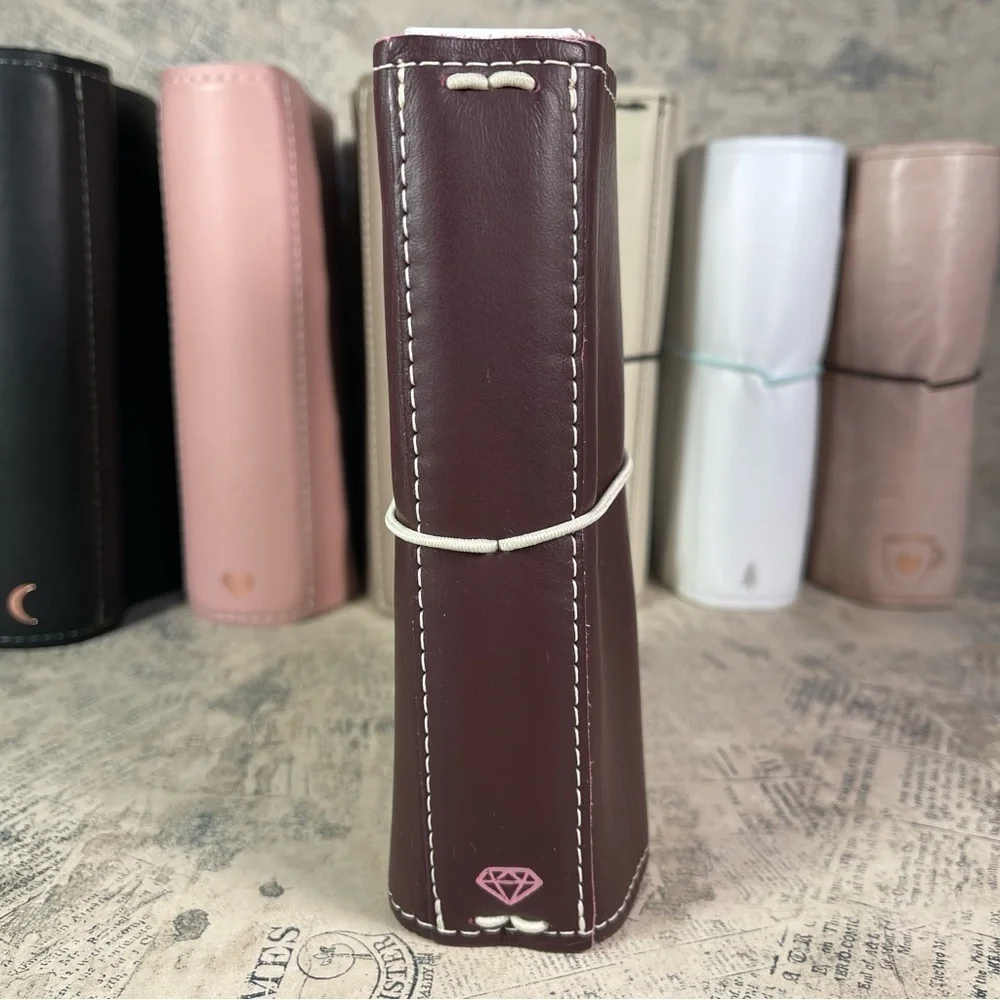 Foxy Fix Handcrafted Burgundy Wine Leather Traveler’s Notebook Cover Made USA